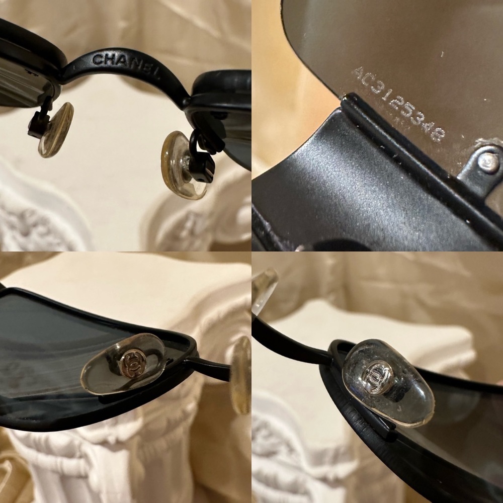 Chanel 4117 Rimless Crystal Rhinestone CC Y2K Sunglasses in Black Silver Hue - Picture 13 of 16